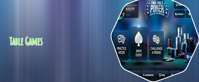 Poker table game